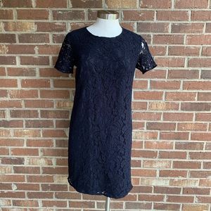 Ann Taylor Short Sleeve Lace Sheath Dress